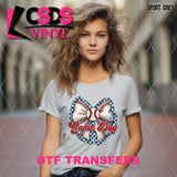 DTF Transfer - DTF012288 Game Day Baseball Bow