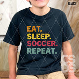 DTF Transfer - DTF012291 Eat Sleep Soccer Repeat