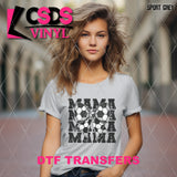 DTF Transfer - DTF012295 Mama Stacked Word Art Soccer Bow