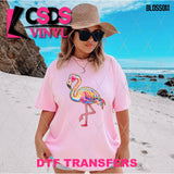 DTF Transfer - DTF012329 Preppy Summer Flamingo