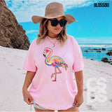 DTF Transfer - DTF012329 Preppy Summer Flamingo
