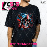 DTF Transfer - DTF012340 American Skull and Guns