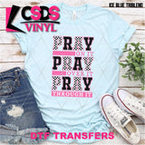 DTF Transfer - DTF012343 Pray On It Over It Through It Checkered