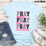 DTF Transfer - DTF012343 Pray On It Over It Through It Checkered