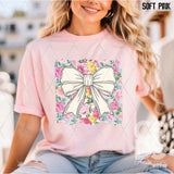 DTF Transfer - DTF012345 Coquette Bow and Floral Image Strips