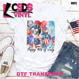 DTF Transfer - DTF012359 Happy 4th of July Image Strips