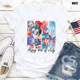 DTF Transfer - DTF012359 Happy 4th of July Image Strips