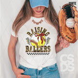 DTF Transfer - DTF012361 Raising Ballers Softball