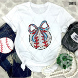 DTF Transfer - DTF012366 Painted Coquette Bow Baseball