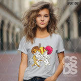 DTF Transfer - DTF012367 Coquette Softball Faux Glitter