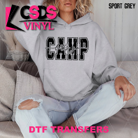 DTF Transfer -  DTF012387 Let's Go Camp Single Color