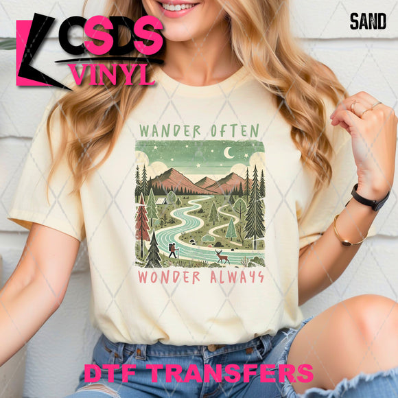 DTF Transfer -  DTF012408 Wander Often Wonder Always
