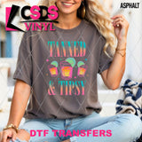 DTF Transfer - DTF012484 Tanned and Tipsy Shot Glasses