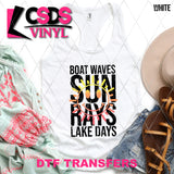 DTF Transfer - DTF012485 Boat Waves Sun Rays Lake Days Smile