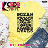 DTF Transfer - DTF012493 Ocean Waves Single Color