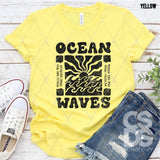 DTF Transfer - DTF012493 Ocean Waves Single Color