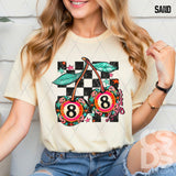 DTF Transfer - DTF012542 Lucky Girl Eight Ball Cherries