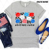 DTF Transfer - DTF012544 Floral American Mama