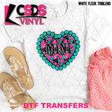DTF Transfer - DTF012548 Mini Turquoise Heart