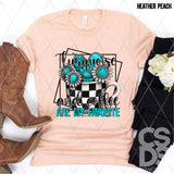 DTF Transfer - DTF012549 Turquoise and Coffee