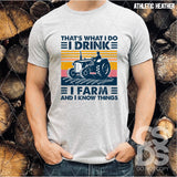 DTF Transfer - DTF012551 I Drink I Farm I Know Things
