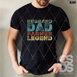 DTF Transfer - DTF012552 Husband Dad Farmer Legend