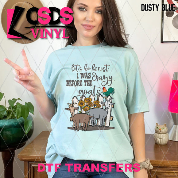 DTF Transfer - DTF012554 I was Crazy before the Goats