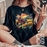 DTF Transfer - DTF012564 Watercolor Farm and Tractor