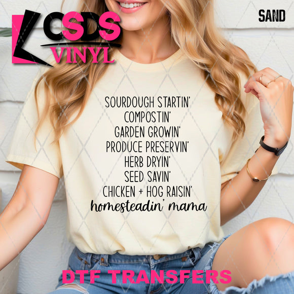 DTF Transfer - DTF012565 Homesteadin' Mama Single Color