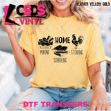 DTF Transfer - DTF012566 Home Making Schooling Steading Single Color