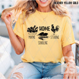 DTF Transfer - DTF012566 Home Making Schooling Steading Single Color