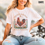 DTF Transfer - DTF012568 Chicken Raising & Jesus Praising