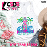 DTF Transfer - DTF012606 Happiness Comes in Waves