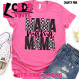 DTF Transfer - DTF012622 Mama Black Checkered Stacked Word Art