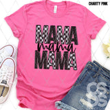 DTF Transfer - DTF012622 Mama Black Checkered Stacked Word Art