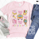 DTF Transfer - DTF012642 School Bus Coquette Grid Grade Set