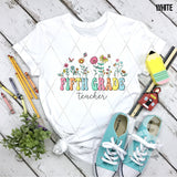 DTF Transfer - DTF012643 Floral Teacher Grade Set