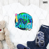 DTF Transfer - DTF012650 Hello Tie Dye Blue Grade Set