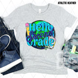 DTF Transfer - DTF012650 Hello Tie Dye Blue Grade Set