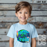 DTF Transfer - DTF012650 Hello Tie Dye Blue Grade Set