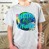 DTF Transfer - DTF012650 Hello Tie Dye Blue Grade Set