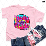 DTF Transfer - DTF012651 Hello Tie Dye Pink Grade Set