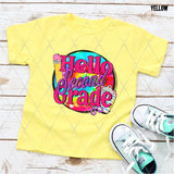DTF Transfer - DTF012651 Hello Tie Dye Pink Grade Set