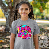 DTF Transfer - DTF012651 Hello Tie Dye Pink Grade Set