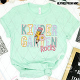 DTF Transfer - DTF012660 School Rocks Girl Faux Embroidery Grade Set