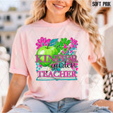 DTF Transfer - DTF012662 Bright Apple Pencil Teacher Grade Set