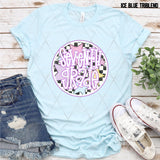 DTF Transfer - DTF012669 Stars Round Pink Grade Set