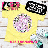 DTF Transfer - DTF012669 Stars Round Pink Grade Set