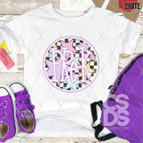 DTF Transfer - DTF012669 Stars Round Pink Grade Set