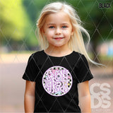 DTF Transfer - DTF012669 Stars Round Pink Grade Set